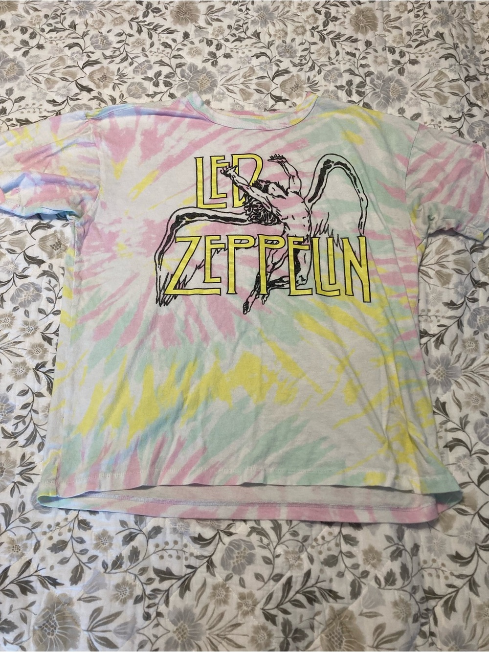 Old Navy Pastel Tie-Dye Led Zeppelin Graphic Tee